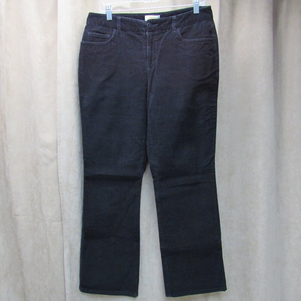 Vintage Talbots Stretch Deep Black Bootcut Corduroys Size 10